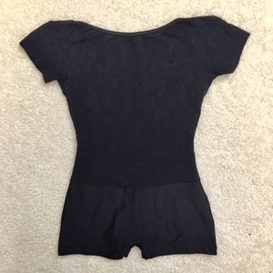 Wear Moi Boat Neckline Open Back Unitard